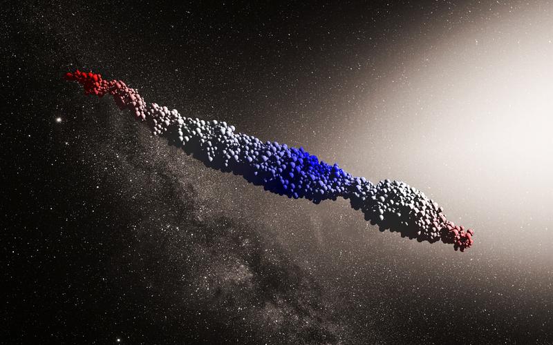 Oumuamua, imagine generată de un simulator