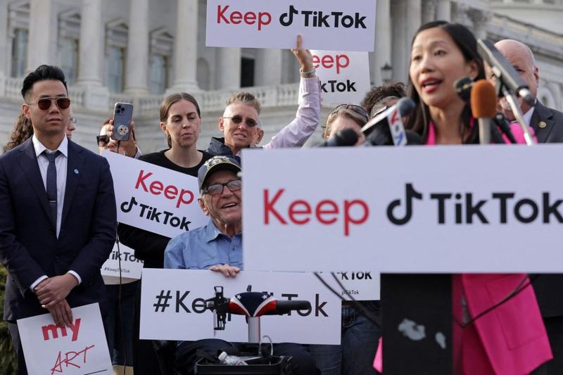 Protest de sustinere pentru TikTok la Washington