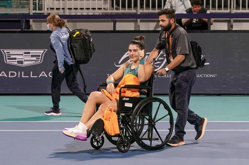 Bianca Andreescu, o noua accidentare la Miami Open