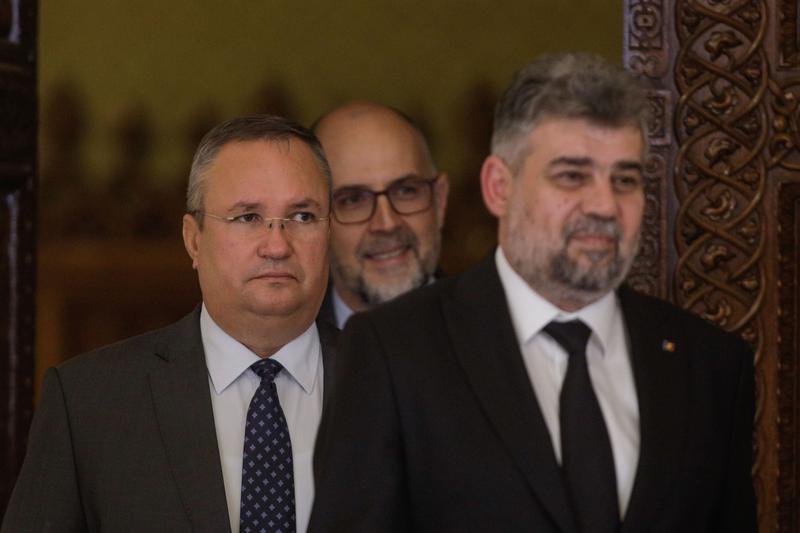 Liderii Coaliției - Marcel Ciolacu, Nicolae Ciucă și Kelemen Hunor