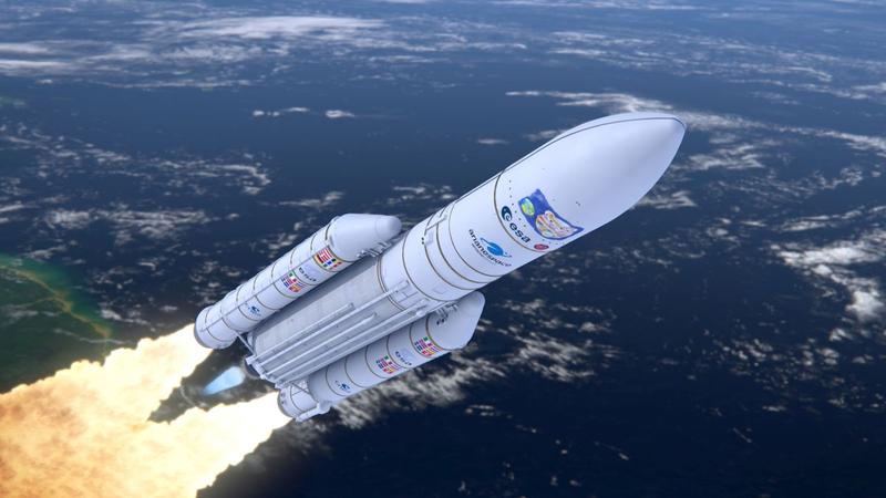 Racheta Ariane 5 si sonda JUICE - ilustratie