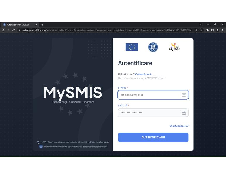 Portal mysmis2021-accesare-fonduri-europene
