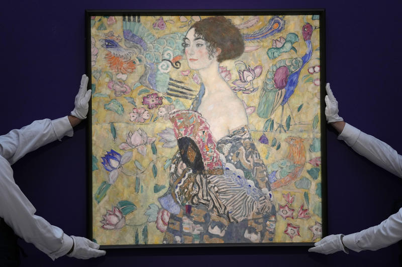 Tabloul Doamna cu evantai, Gustav Klimt