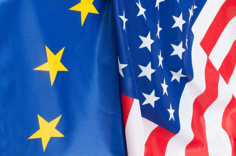 Uniunea Europeana-SUA-steaguri