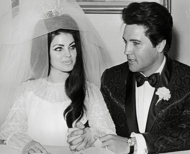 Priscilla și Elvis Presley în ziua nunții, 1 mai 1967