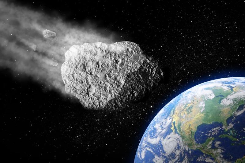 Un asteroid aproape de Terra - ilustratie