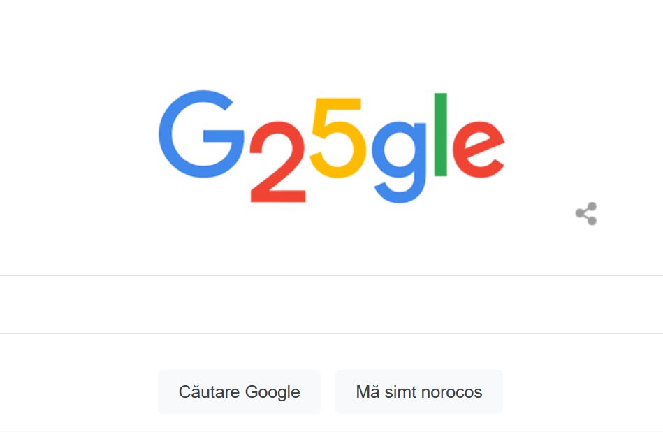 Aniversare de 25 de ani a Google – Compania și-a schimbat logo-ul pentru această zi de sărbătoare