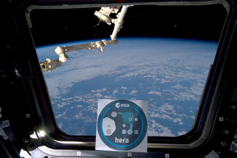 Logo-ul HERA la bordul ISS