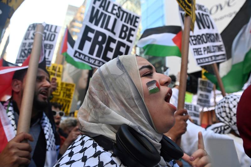 Protest pro-palestinian la New York