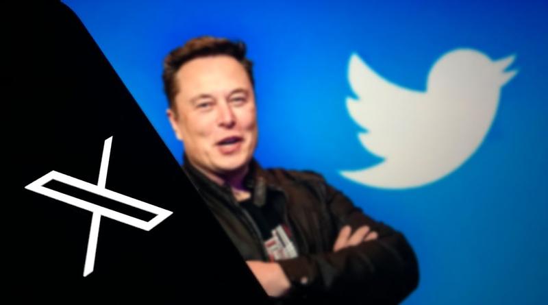 Elon Musk si logo-urile X si Twitter