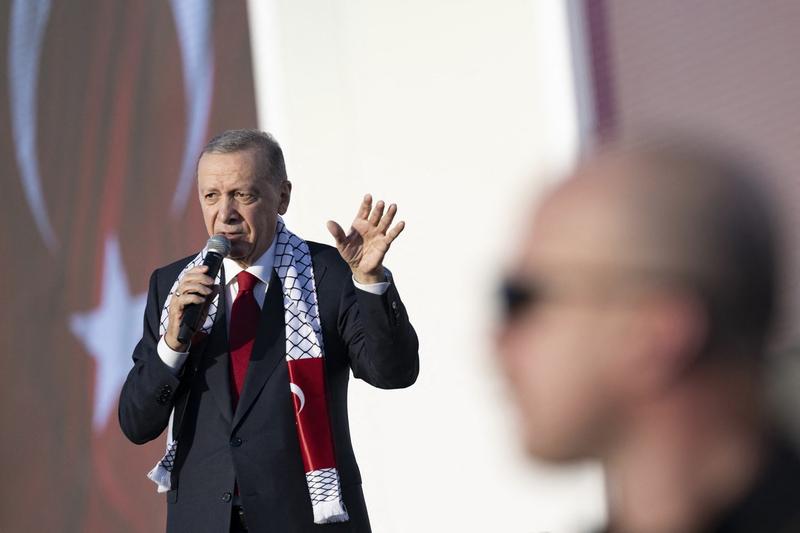 Erdogan, la mitingul pro Palestina