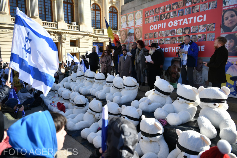 Miting de solidaritate cu Israelul, în București. Ambasador, despre copiii ținuți ostatici: Un precedent teribil, care ne conduce către o lume distorsionată şi crudă