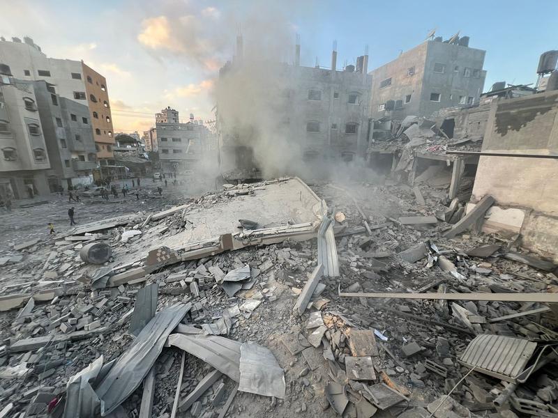Clădiri distruse în Gaza