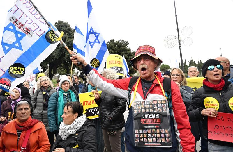 Protest în fața Knesset, pentru eliberarea ostaticilor israelieni din Gaza