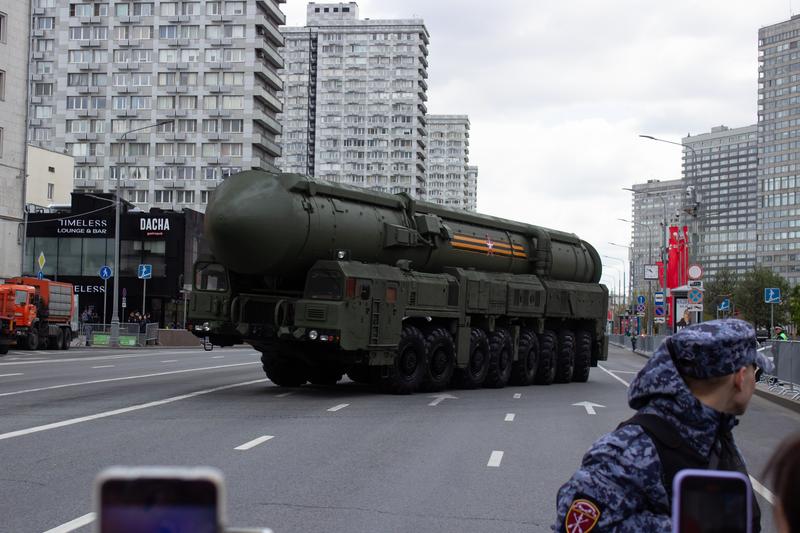 Rachetă nucleară strategică a Rusie la parada militară de la Moscova
