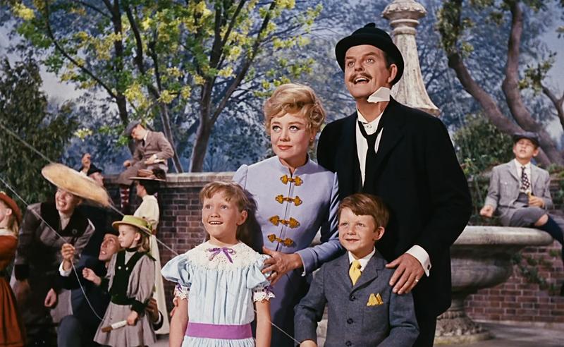 Glynis Johns, David Tomlinson , Karen Dotrice și Matthew Garber în Mary Poppins - 1964