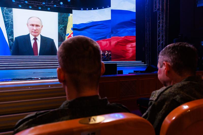 Vladimir Putin susține un discurs