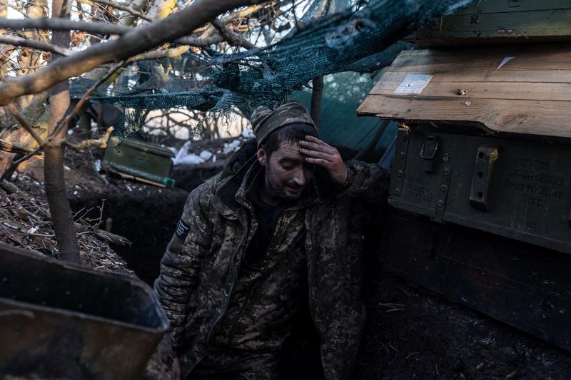Soldat ucrainean de pe frontul din Velyka Novosilka, regiunea Donețk
