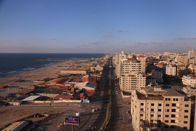 Vedere de pe malul mării, în Gaza