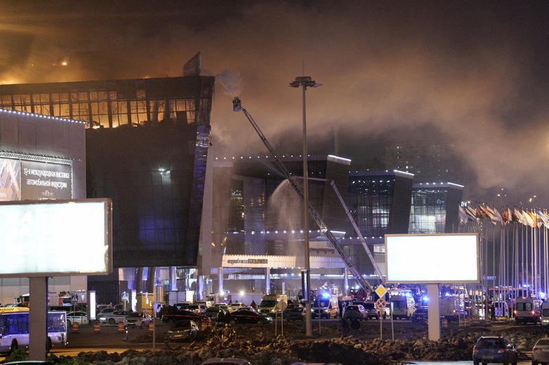 Sala de concerte Crocus City din Moscova după atacul terorist