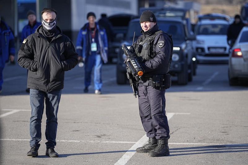 Forțe de ordine din Moscova după atacul terorist de la Crocus City Hall