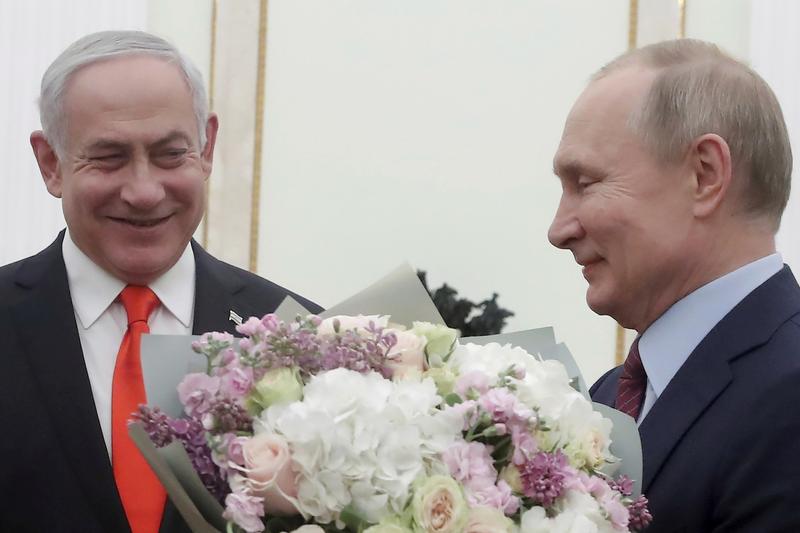 Benjamin Netanyahu si Vladimir Putin in ianuarie 2020, inainte ca relatiile dintre tarile lor sa se deterioreze puternic
