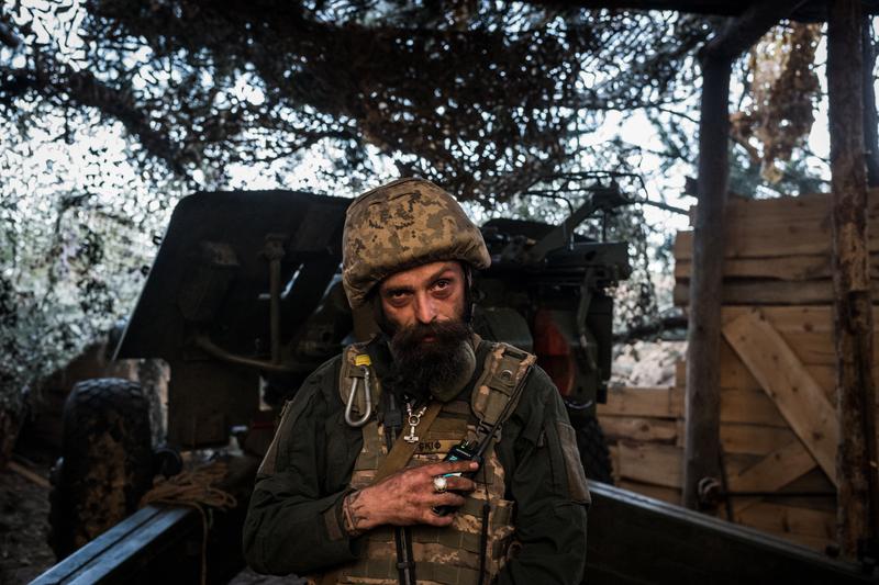 Soldat ucrainean în zona de lupte Kremina