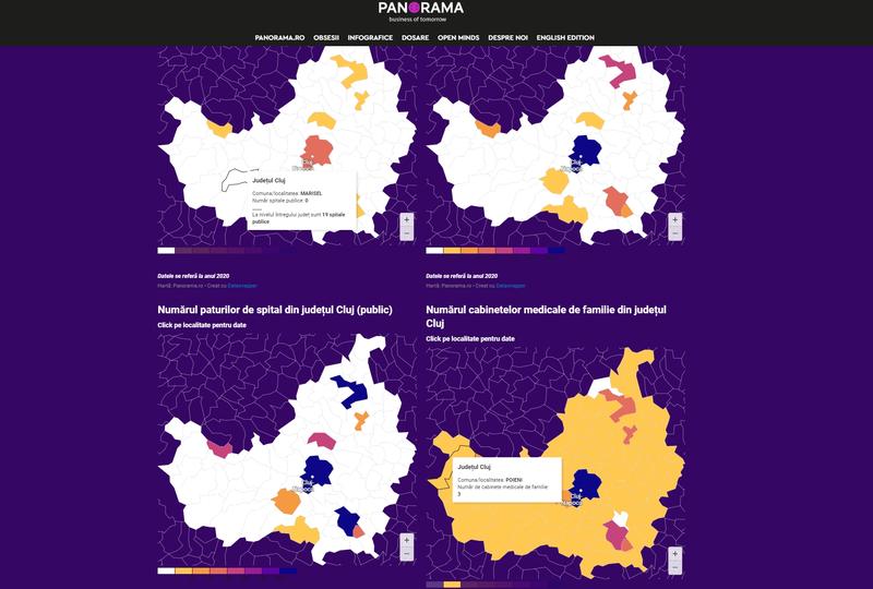 Grafice si harti privind sistemul de sanatate din Romania