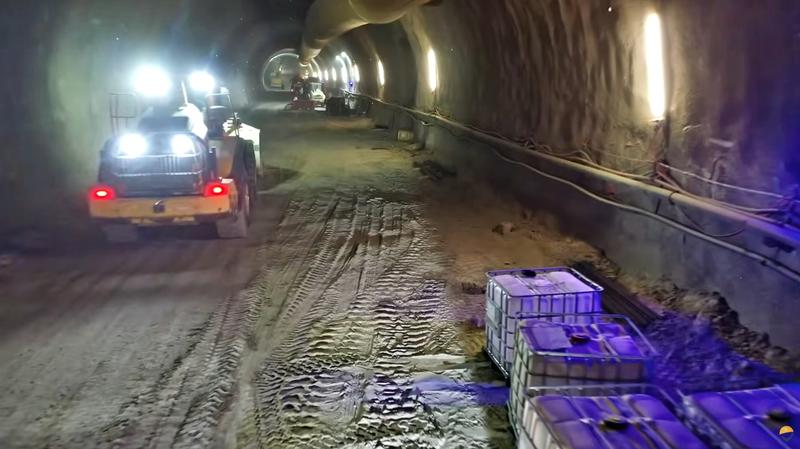 Tunel in constructie pe autostrada A1 Sibiu - Pitesti