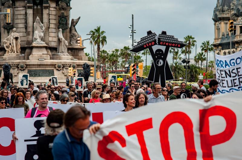 Protest impotriva turismului de masa la Barcelona