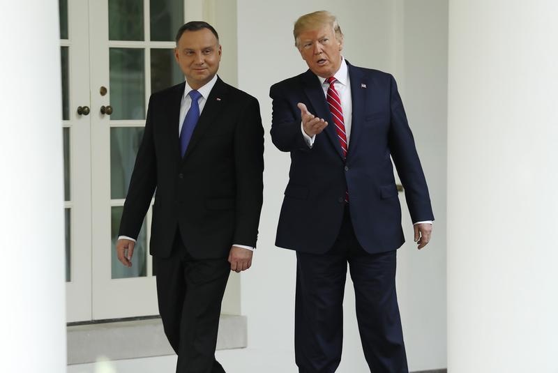 Andrzej Duda alaturi de Donald Trump la Casa Alba in 2019