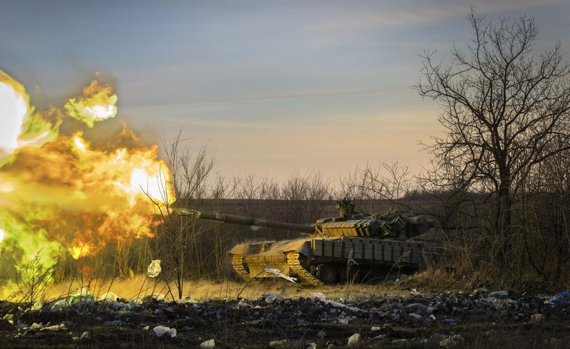 Un tanc ucrainean la Ceasiv Iar 