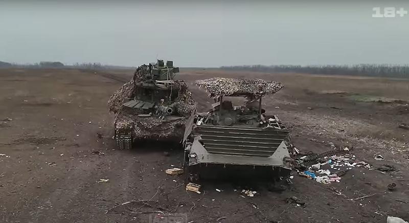 Tanc rusescul rusesc recuperat de militarii ucraineni 