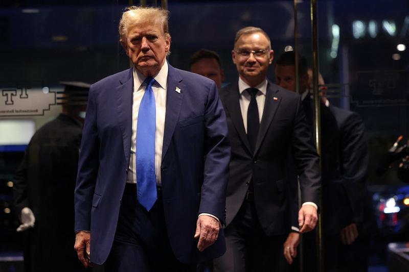 Donald Trump alaturi de Andrzej Duda la New York