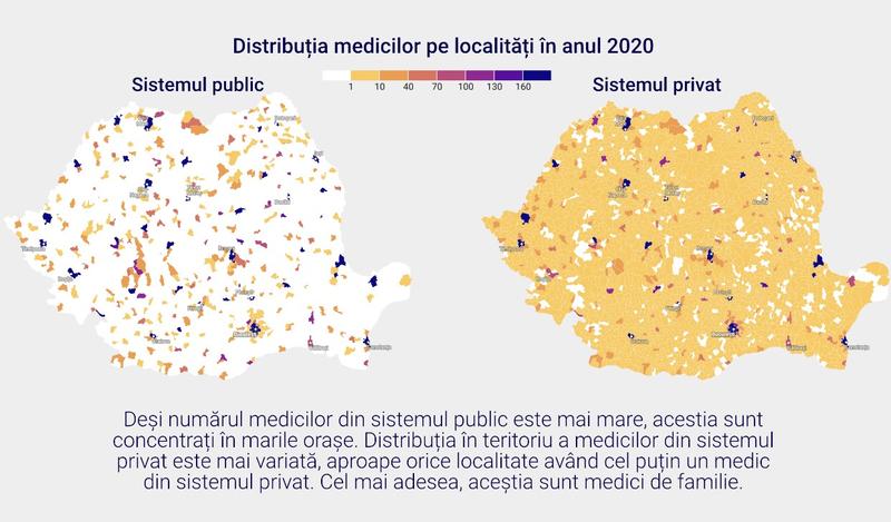 Distribuția medicilor pe localități