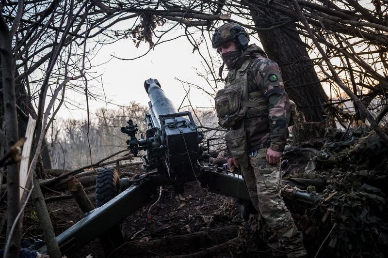 Artilerist ucrainean în Donețk