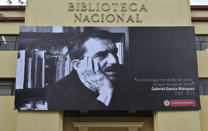 Omagiu adus de Biblioteca Nationala a Columbiei lui Gabriel Garcia Marquez, care s-a stins din viata in 2014