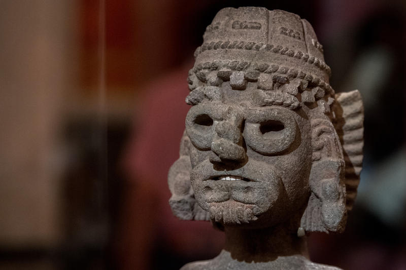 Statuie a lui Tlaloc, zeul precolumbian al ploii