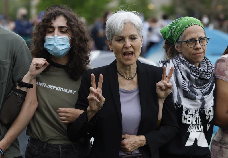 Jill Stein, candidata la prezidentialele americane, la o manifestatie pro-palestiniana