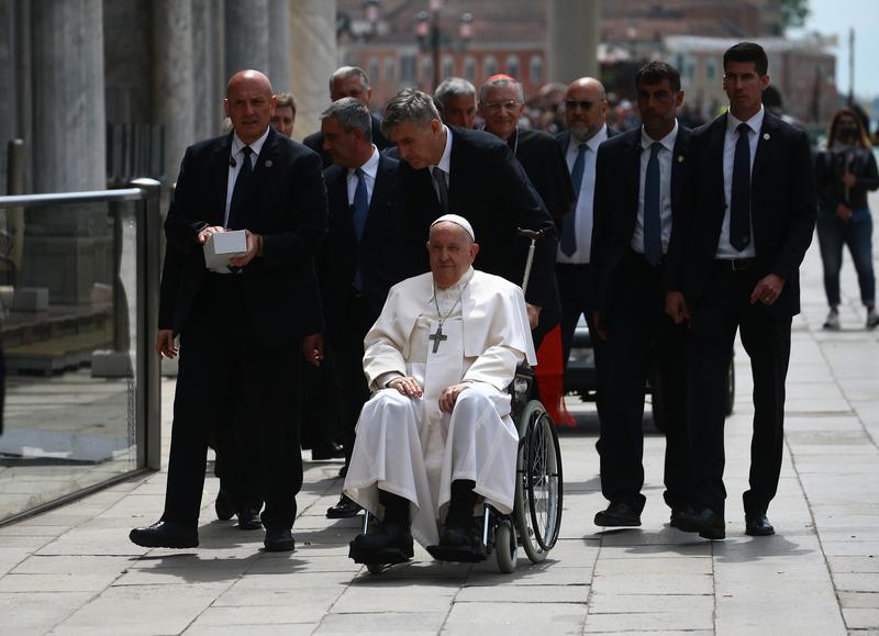 Papa Francisc in vizita la Venetia