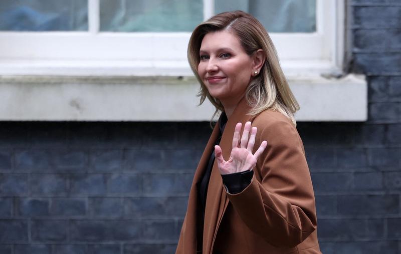 Prima Doamnă a Ucrainei, Olena Zelenska, sosește la Downing Street, în Londra, Marea Britanie, pe 29 februarie 2024.