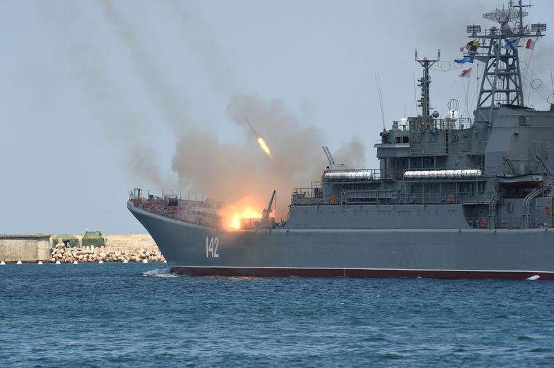 Nava Kovrovets a marinei rusești în timpul unor exerciții din 2020