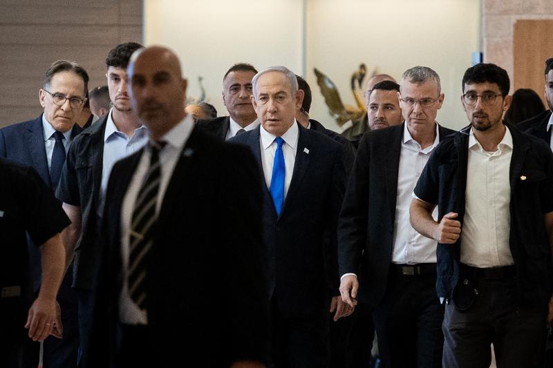 Premierul israelian Benjamin Netanyahu, la Ierusalim, pe 20 mai 2024, după ce Curtea Penală Internațională a cerut mandat de arestare pe numele lui