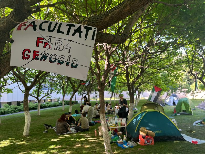 Protestul studenților pro-Palestina de la Universitatea din București