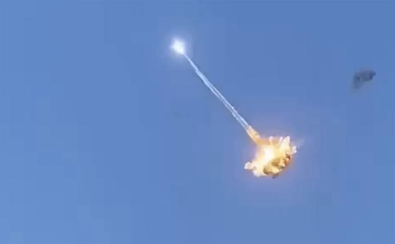 O rachetă SCALP EG (Storm Shadow), interceptată de apărarea antiaeriană rusă, pe 20 mai 2024. Atac cu rachete ucrainene în regiunea ocupată Luhansk