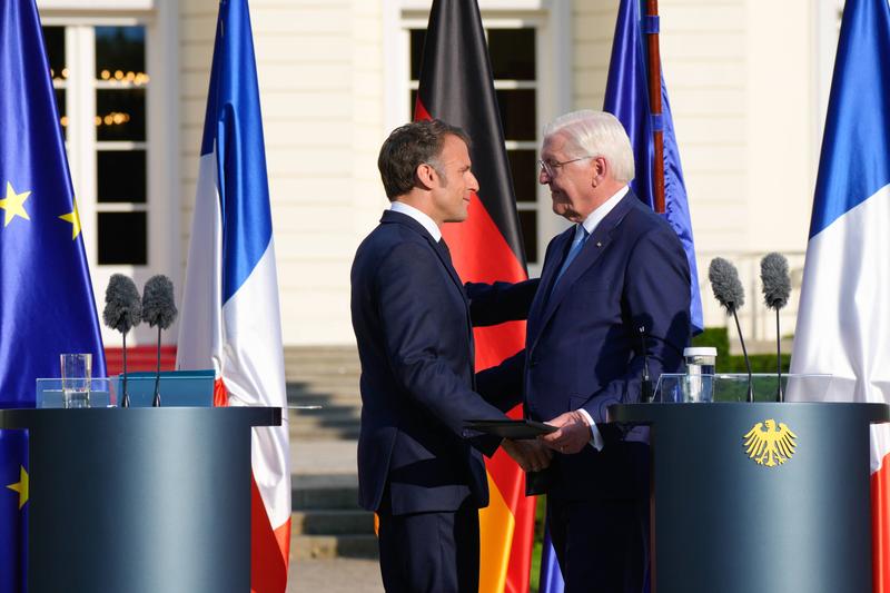 Emmanuel Macron si Frank-Walter Steinmeier  
