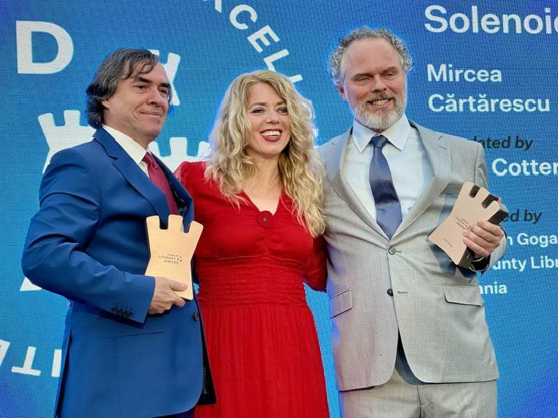 Mircea Cărtărescu, la Dublin, alături de soția sa, scriitoarea Ioana Nicolae, și de traducătorul cărții, Sean Cotter