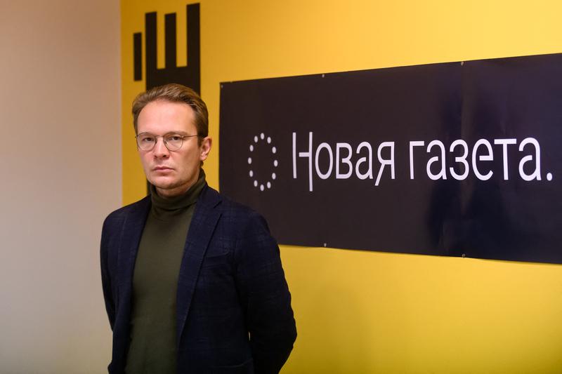 Kirill Martinov, redactor-șef adjunct al Novaia Gazeta, pe data de 8 septembrie 2022 la Riga, în Letonia.