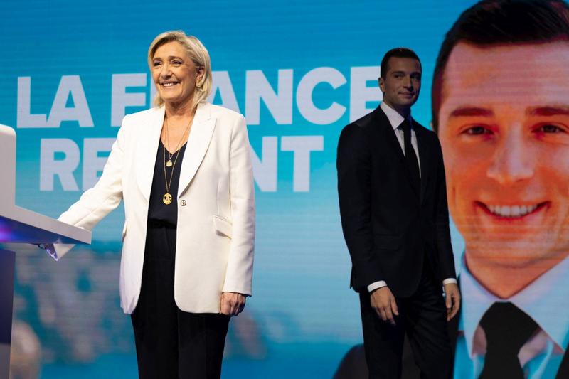 Marine Le Pen si Jordan Bardella, liderul RN