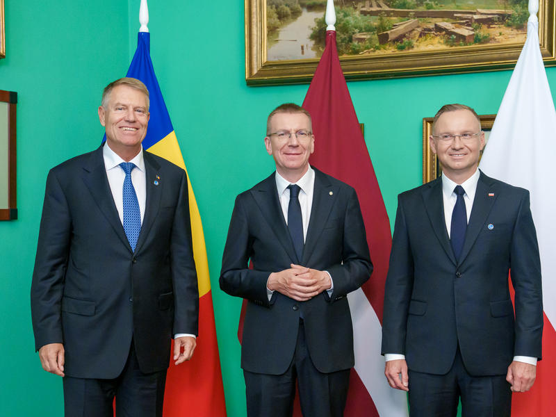 Președinții României, Letoniei și Poloniei